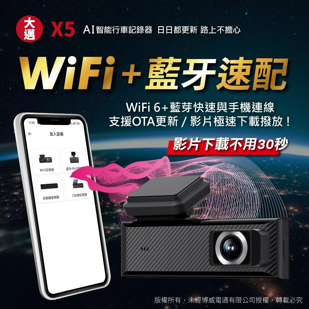 大邁 X5 4K HDR 輕巧口紅機 行車記錄器-北二汽車音響車用影音x5